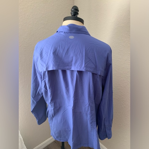 Reel Legends Vented Fishing Shirt Mens 2XL XXL purple Button Up Long Sleeve - Picture 7 of 8